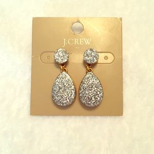 J Crew Glitter Drop Earrings
